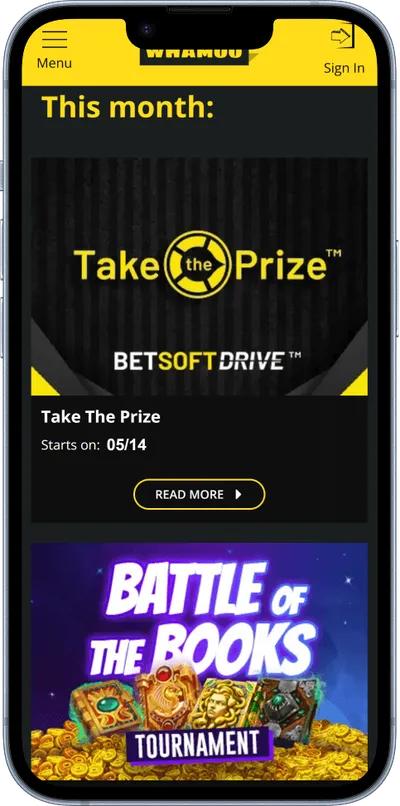 Whamoo Casino phone main