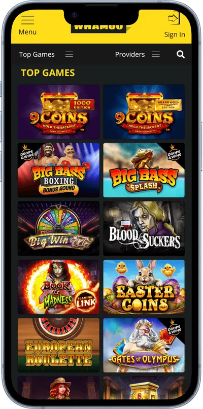 Whamoo Casino phone top games