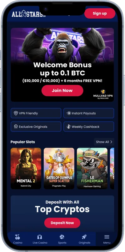 allstars.io casino phone main