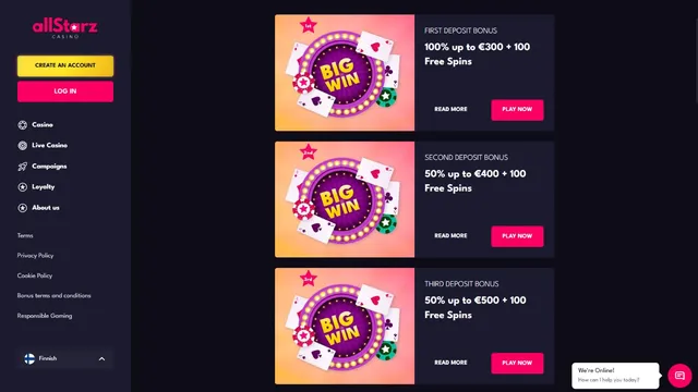 allstarz casino promotions