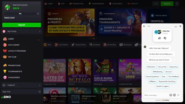 asinocasino support