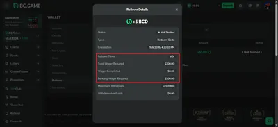bc.game casino rollover details 1 icon