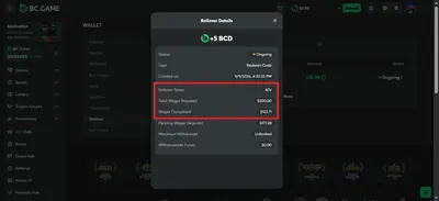 bc.game casino rollover details 2 icon