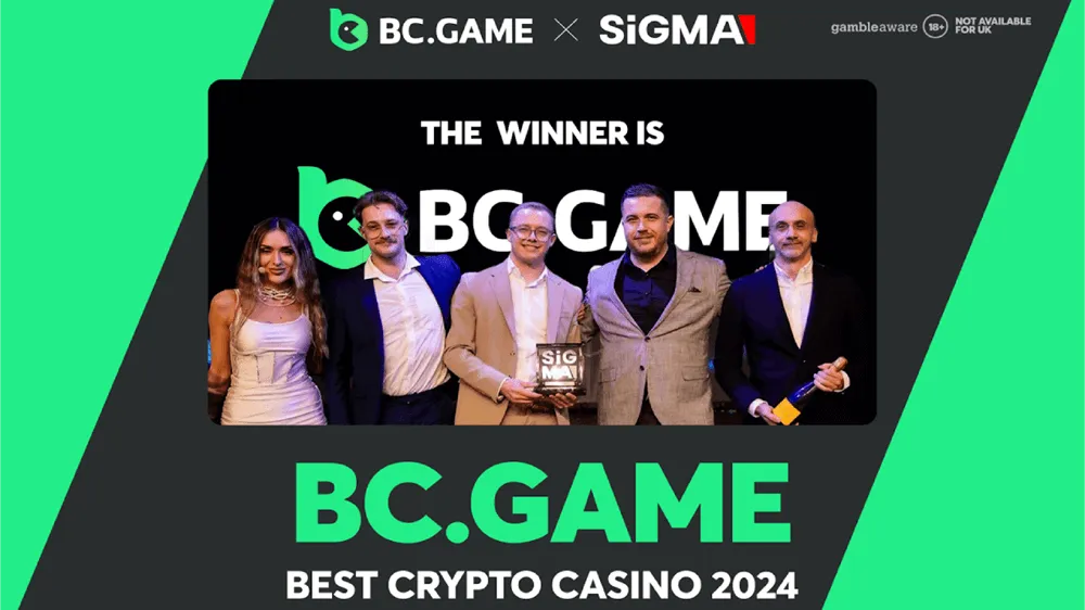 bcgame best crypto casino sigma awards 2024