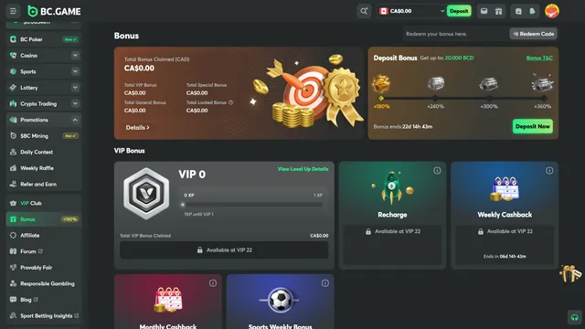 bcgame casino bonus