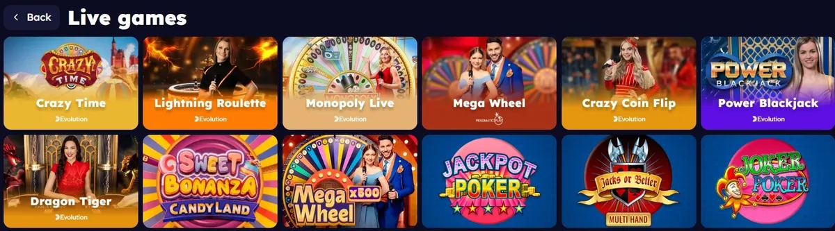 bet4slot casino live games