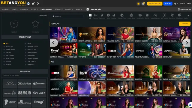 betandyou casino live games