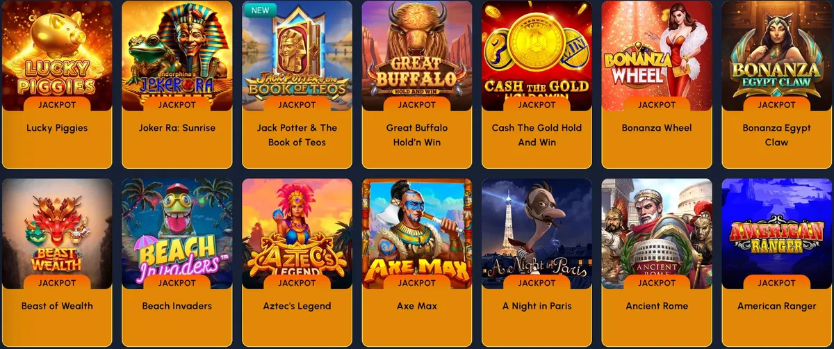 betchain casino jackpot games