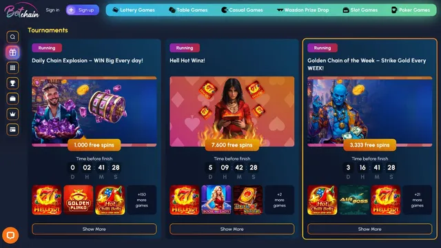 betchain v casino tournaments