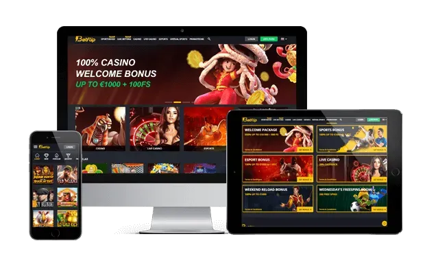 betflip casino website screens
