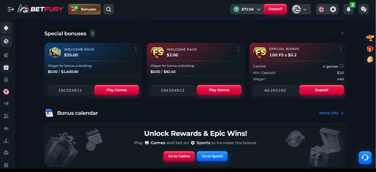 betfury casino bonus experience new icon