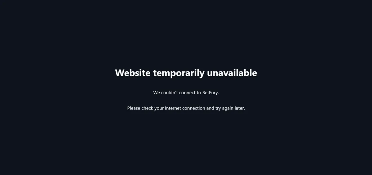 betfury casino website unavailable new icon