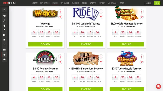 betonline v2 casino tournaments
