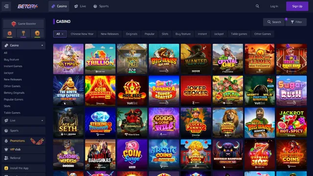 betory casino games