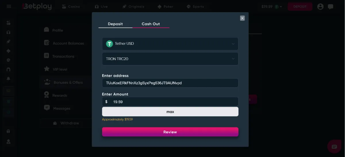 betplay casino withdrawal 2 icon