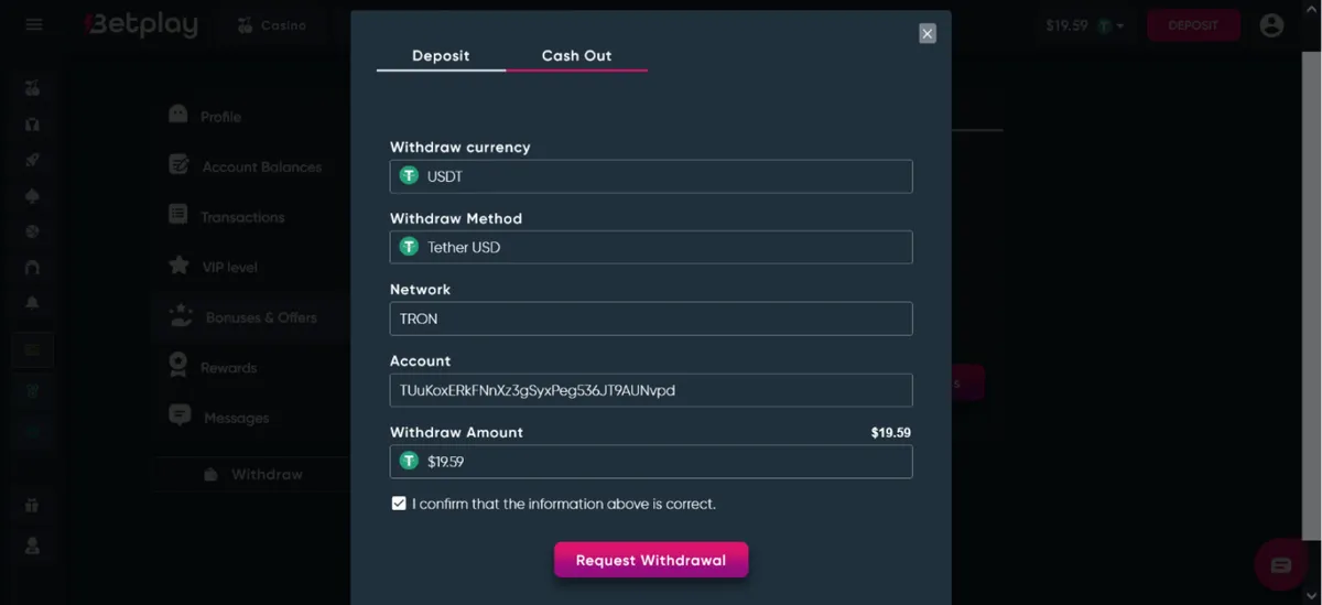 betplay casino withdrawal 3 icon