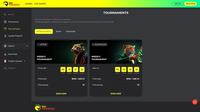 betprimeiro casino tournaments