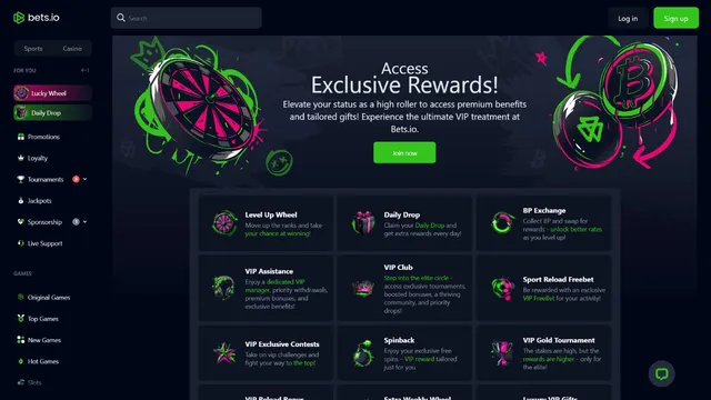bets.io v2 casino loyalty program