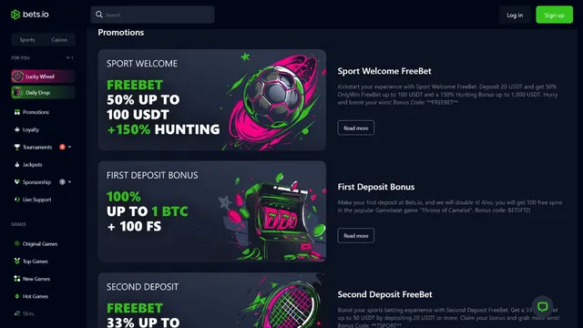 bets.io v2 casino promotions