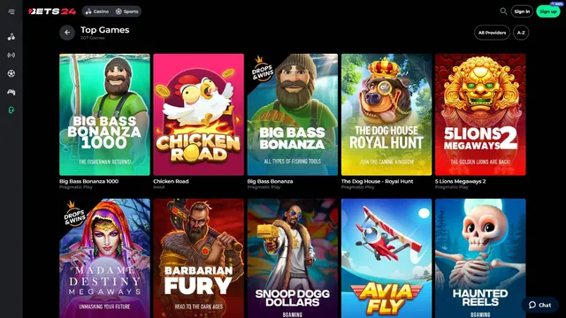 bets24 casino games