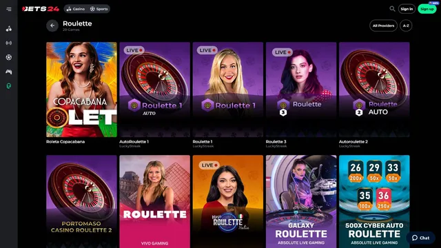 bets24 casino live games