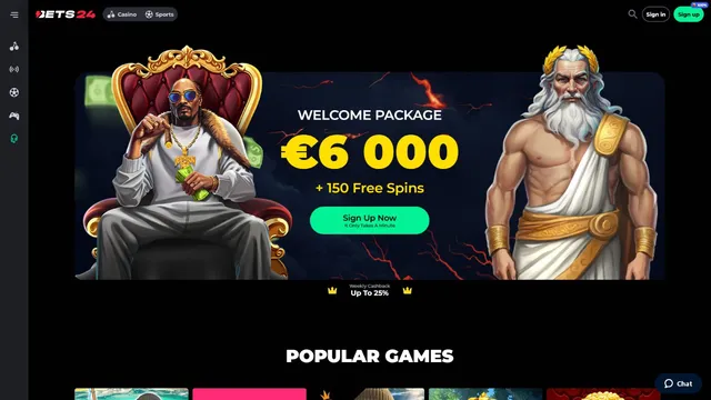 bets24 casino website screen