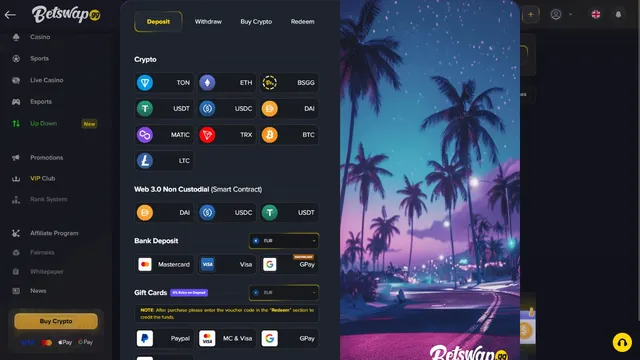 betswap v2 casino deposit