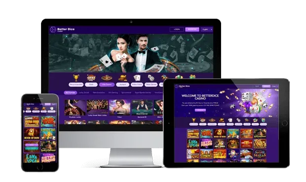 betterdice casino website screens
