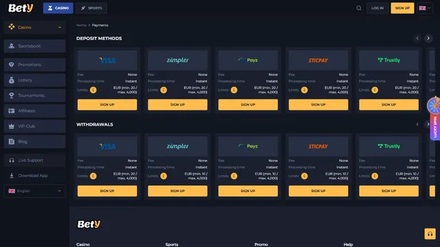 bety casino deposit