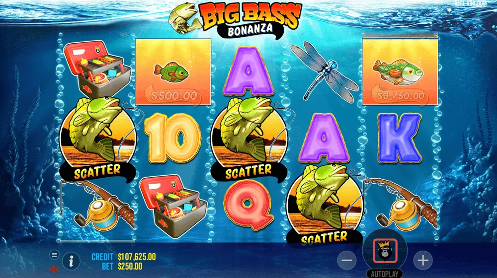 big bass bonanza slot screen