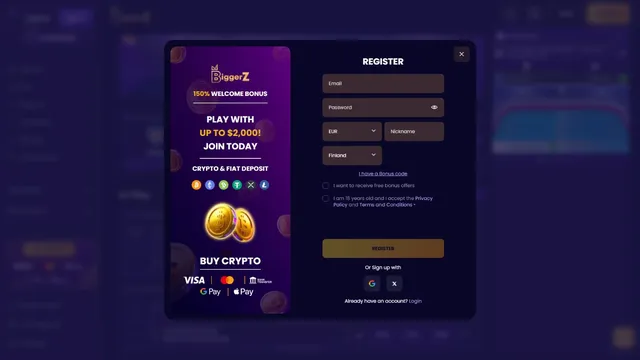 biggerz casino registration