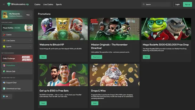 bitcoin casino.vip promotions