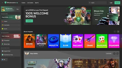 bitcoin casino.vip website screen