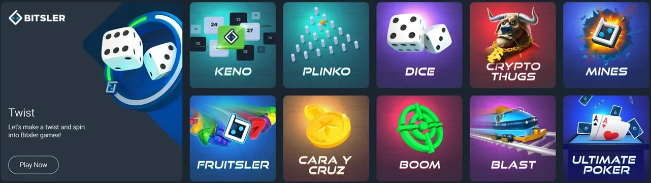 bitsler casino games
