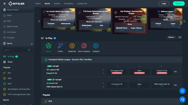 bitsler casino sportbetting