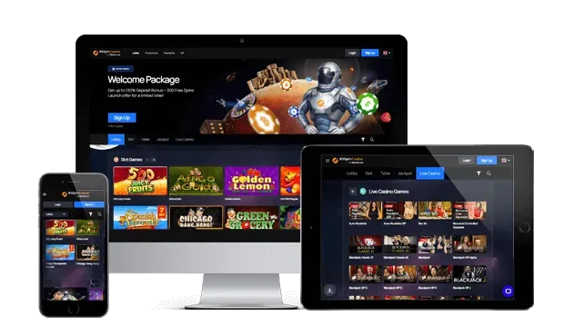 bitspin casino website screens