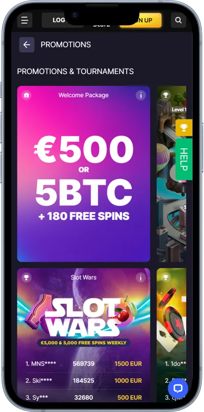 bitstarz casino phone screen promotions