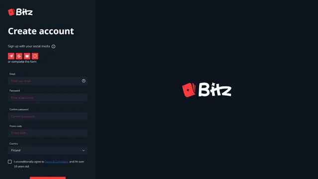 bitz casino registration
