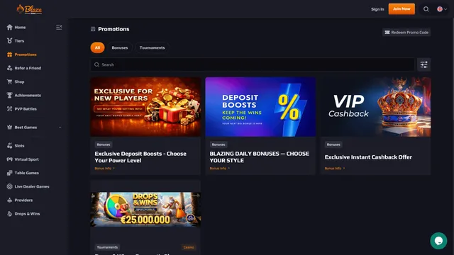 blazespins casino promotions