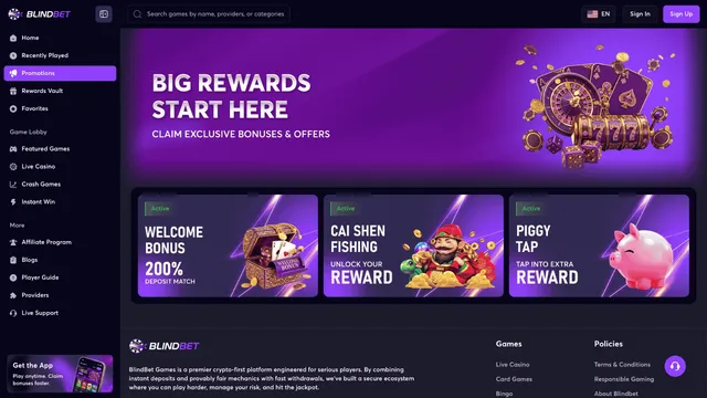 blindbet casino promotions