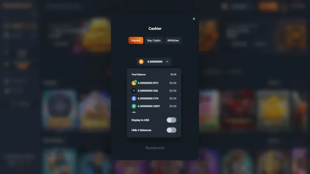 bombastic casino deposit