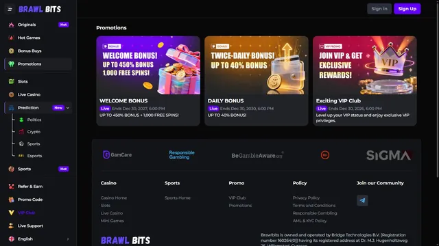 brawlbits casino promotions