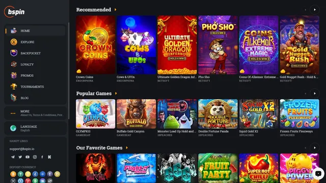 bspin casino games