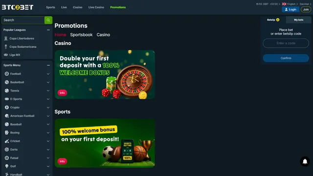 btc2bet casino promotions