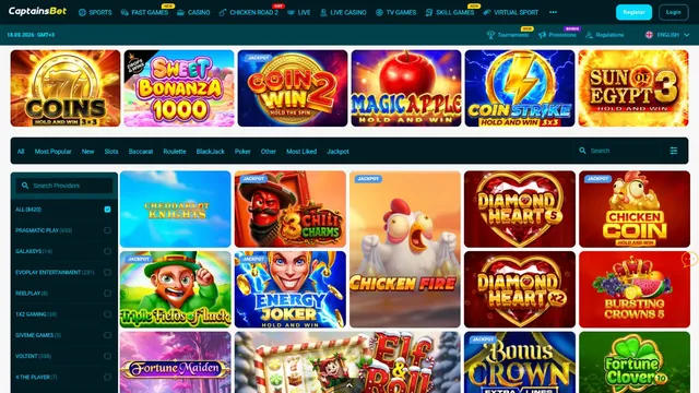 captainsbet casino games