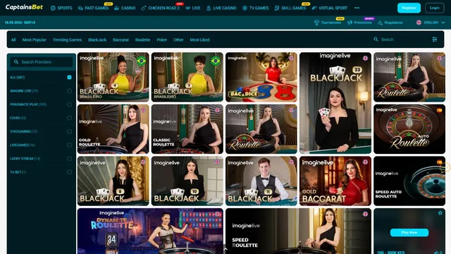 captainsbet casino live games