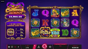 carnaval jackpot slot screen