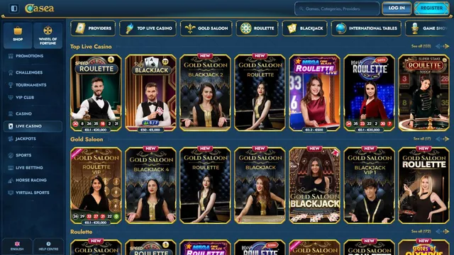 casea casino live games