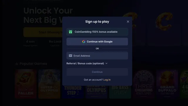 cashy casino registration
