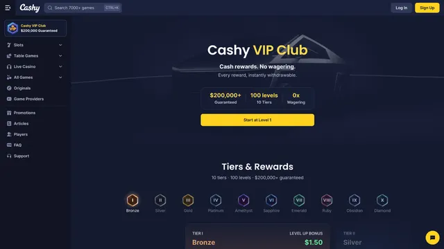 cashy casino vip club